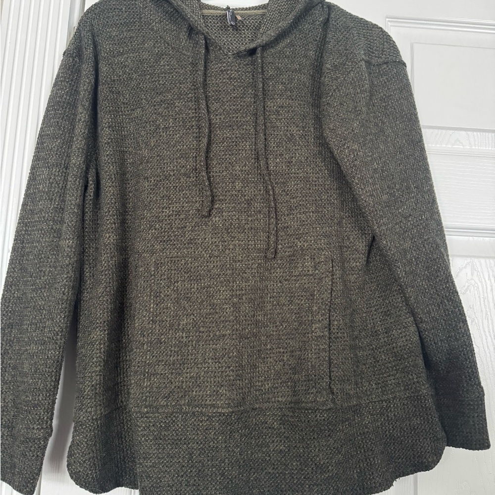Cozy Olive Green Women's waffle knit Hoodie
